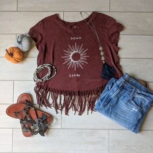 AEO cropped festival tee